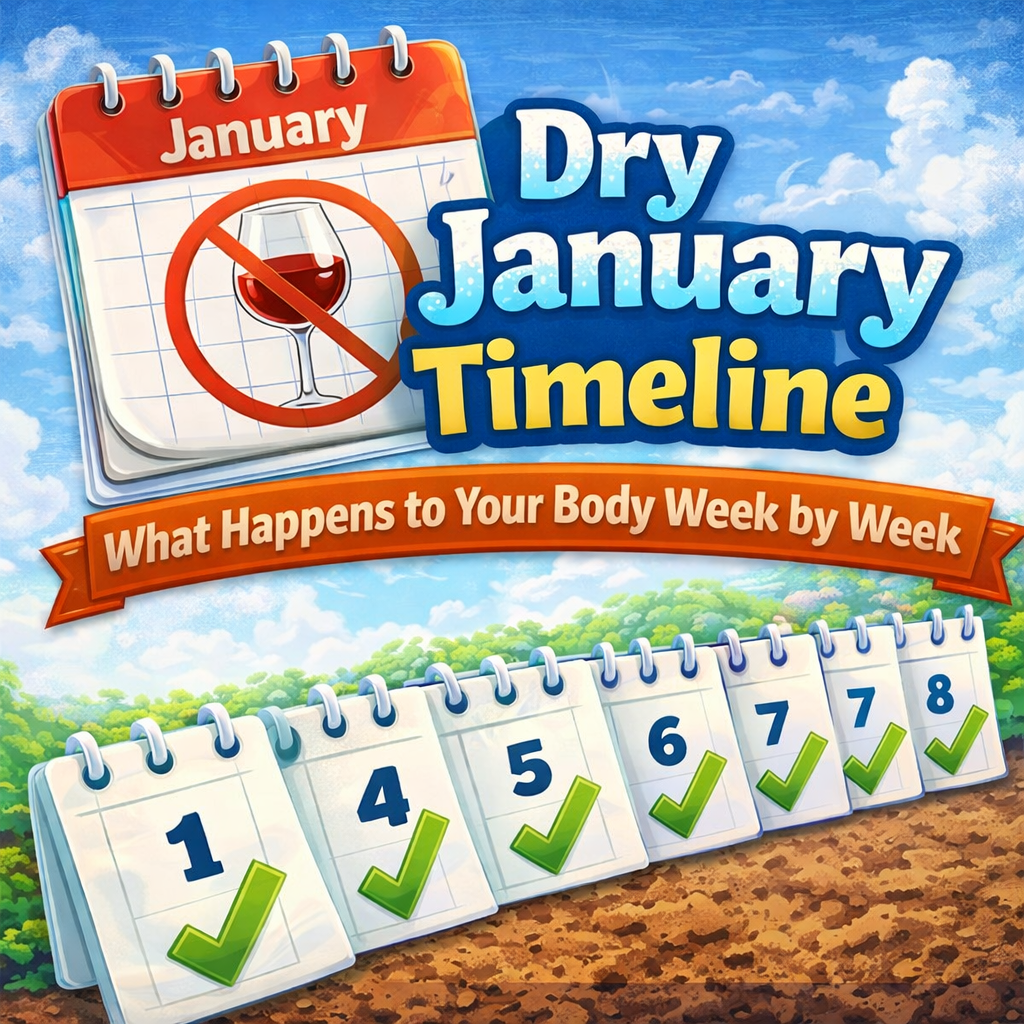 🗓️🚫🍷 Dry January Timeline: What Happens to Your Body Week by Week